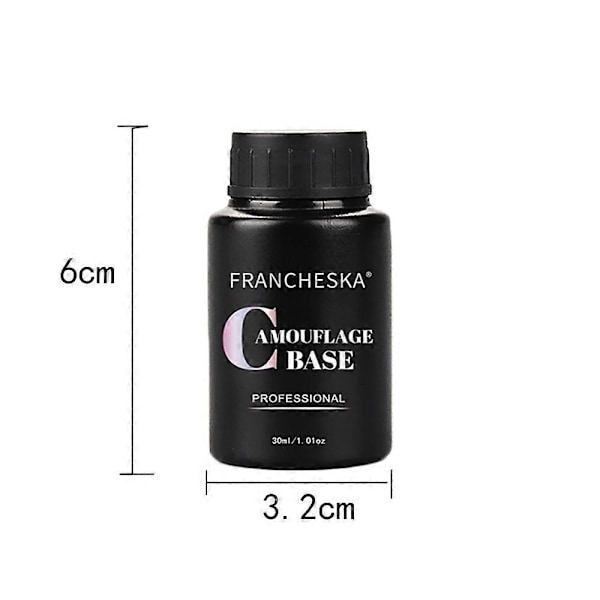 FRANCHESKA 30ml Base Gel 2 i 1 Glitter Camouflage Base Gel Neglelak Base Coat