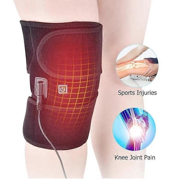 Värmeplatta för knä med magnetisk terapi, knämassagerare, vibrator, uppvärmd knäskydd, stöd för leder, fysioterapi för artros, smärtlindring, armbåge, ben
