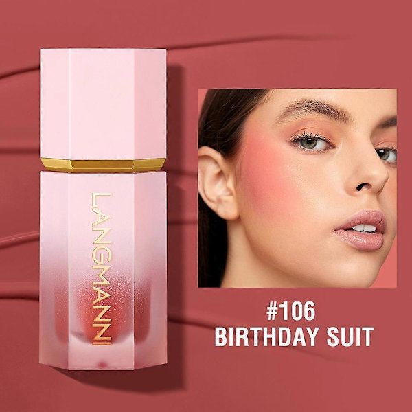 Kind Rouge 8 Farver Silkeblød Oplys Hud Multi-anvendelse Naturlig Kindfarve Blush Ansigtsmakeup Flydende Blush 1stk Ansigtsblush