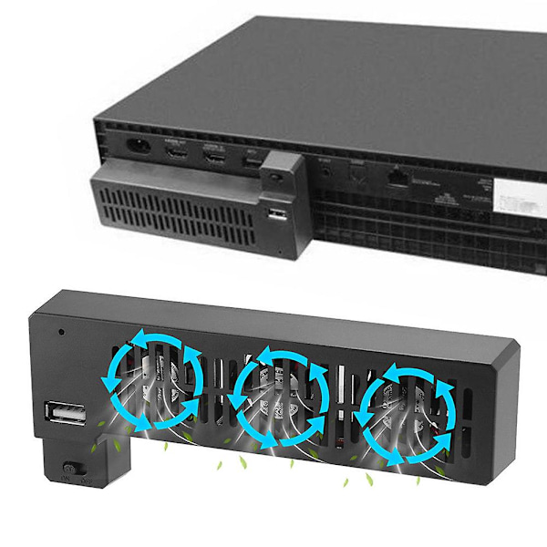 Ekstern 3-blæsers USB Køleblæser til Microsoft Xbox One X Spilkonsol