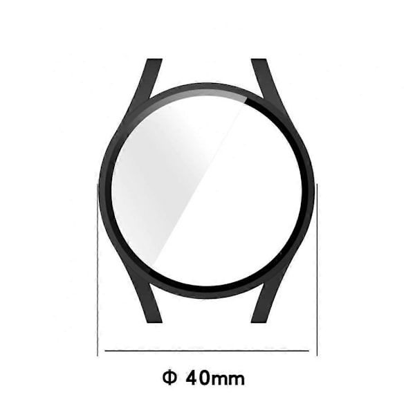 Glas+Etui til Samsung Galaxy Watch 5/5 Pro 40mm 44mm 45MM, PC Mat Cover All-Around Beskyttende black red