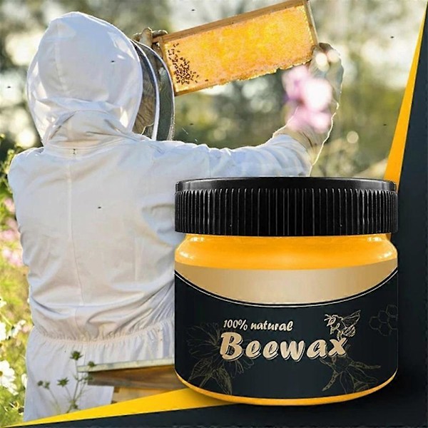 Rengøringsprodukter Træ Bi voks Kompletløsning Møbelpleje Bi voks Husholdningsrengøringssvamp beeswax and 2 rags