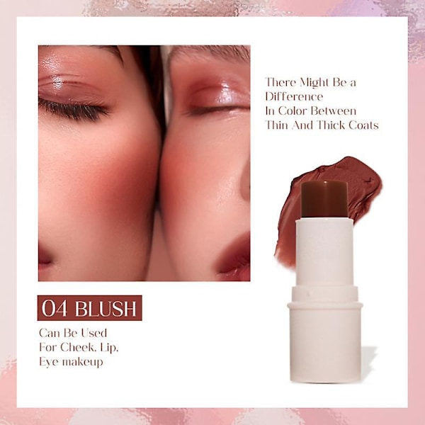 Multifunktionel makeup-stick highlighter blush stick kind rouge highlight shadow blush stick bar ansigtsconcealer contouring 04 blush stick
