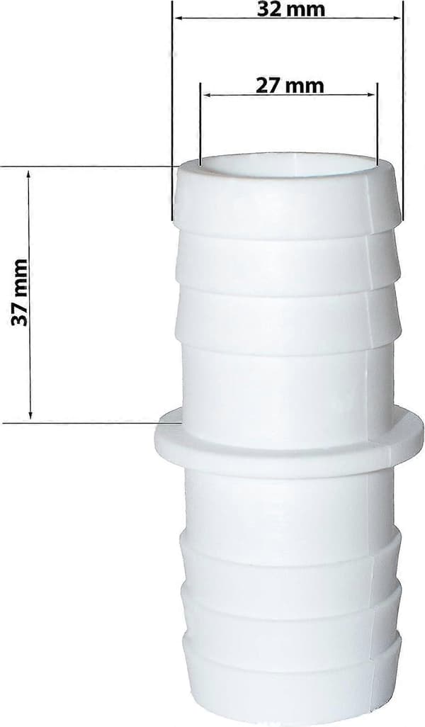 2-pack Poolslangskoppling - 32 mm Diameter med 1 1/4\" Slangklämmor Dubbla Socklar