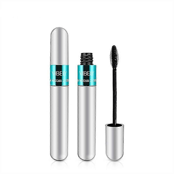 1-3 kpl 2-in-1 Vibely Mascara 5x Pidempi Vedenkestävä Kosmetiikka Luonnolliseen Pituuden ja Paksuuden Lisäämiseen Ei Ryppyjä Uusi 1pc