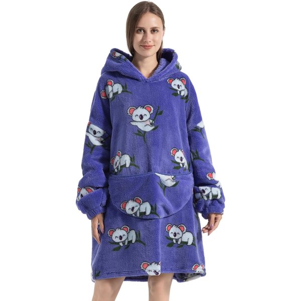Oversized hoodiefilt för kvinnor Vuxna Oversized Wearable Hoo Koala
