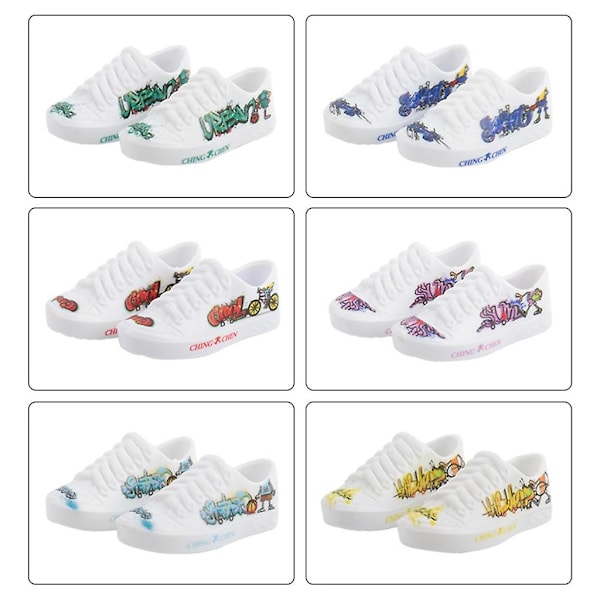 Finger Scooter med Fingerbyxor och Skor Fingerleksakssats Tillbehörspack white