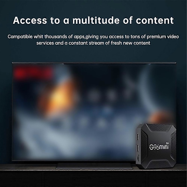 Android 130 Smart TV Box 4K HDMI Quad Core HD 24G/5G WIFI Media Stream Player/ eu