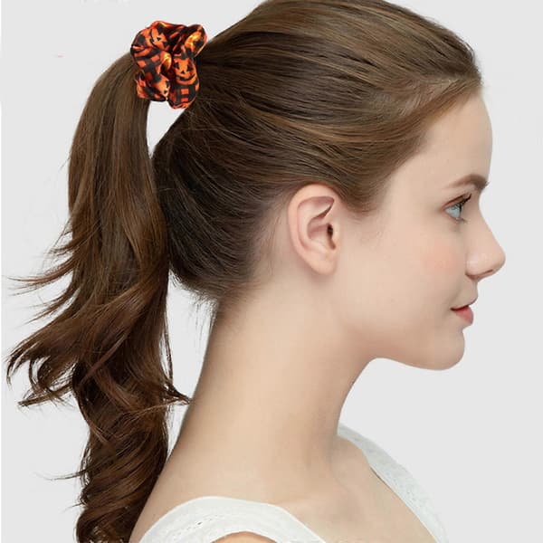 Elastisk Hårstrikk Hår Scrunchies Elastiske Hårbånd Halloween Tilbehør for Kvinner Høst Jenter Hårtilbehør 9 9