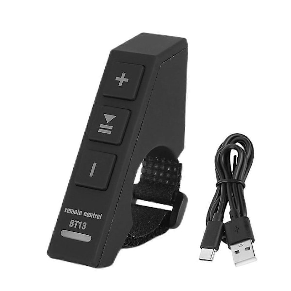 V5.0 Trådløs Bluetooth-knapp Fjernkontroll for Ridning Øretelefon Hjelm Hodesett Bil Rattet Motorsykkel Sykkel Styre Media Controller