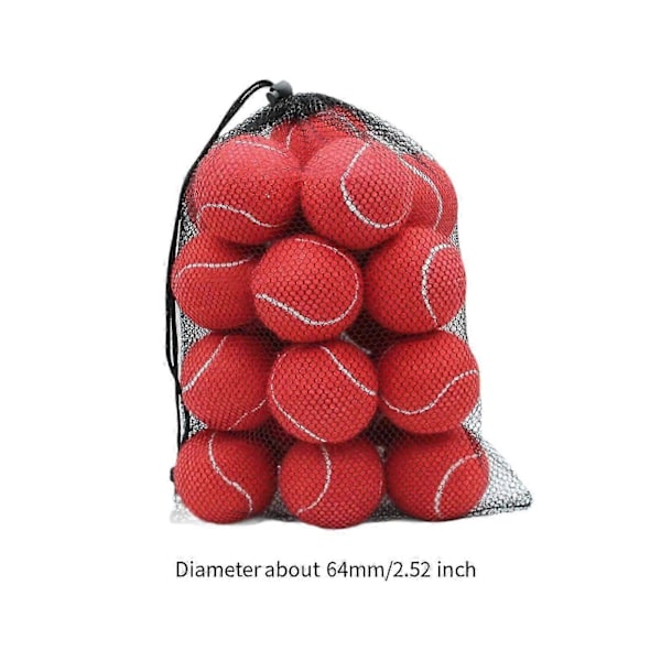 20 stk. tennisbolde elastiske bolde træning 6,4 cm diameter slidstærke træningsbolde til udendørs sport tennisentusiaster orange