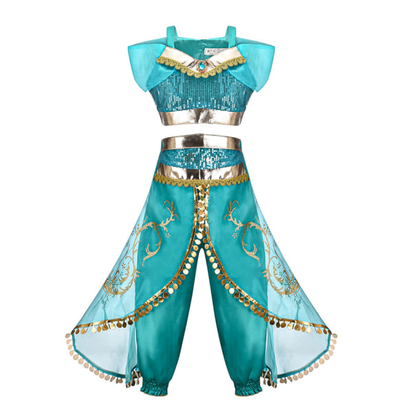 Disney Princess Jasmine Klänning Aladdin Magic Lamp Dress Up 110cm