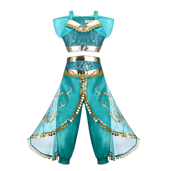 Disney Princess Jasmine Klänning Aladdin Magic Lamp Dress Up 120cm