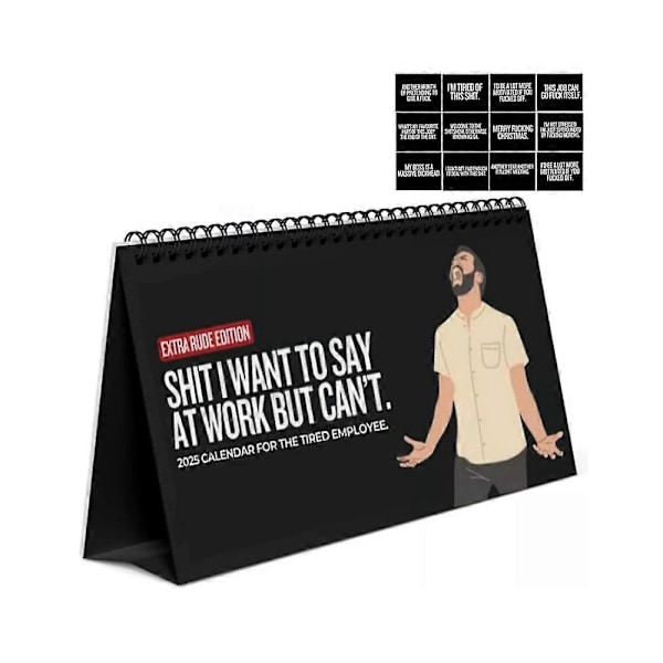 Sh*t I Want To Say At Work 2025 Calendar, Rude Humor Office Desk Calendar 2025