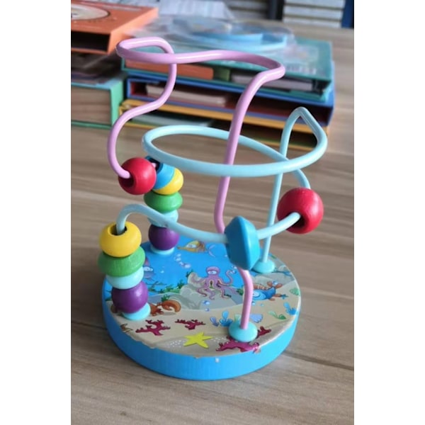 Barnens tecknade visdomsmini-pärlor träbyggsatser pojkar och flickor baby pedagogiska leksaker semestergåvor underwater world
