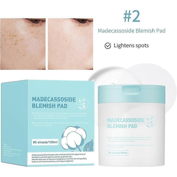 Kollagen Toner Pad, Runde Bomulls-Ansikts Toner Pads, Fuktighetsgivende Opplysende Toner Pads, Hudstrammende & Gjenoppretter Elasticitet madecassoside blemish pad