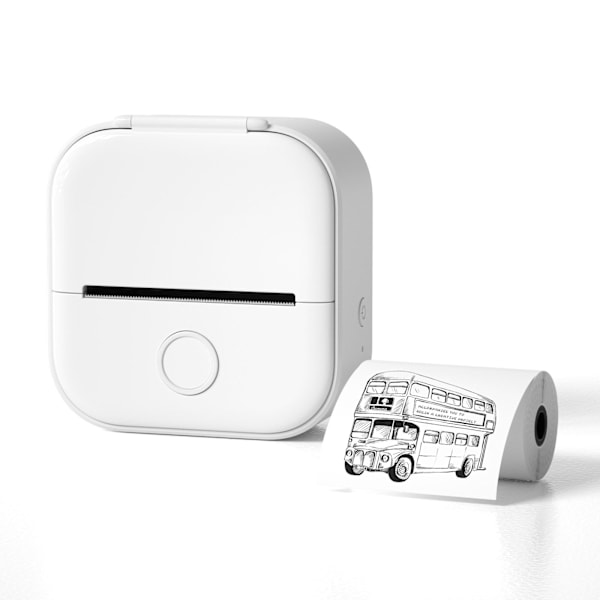 PhomemoT02 lämpöminiprintteri, pieni kodin kannettava Bluetooth-mobiilipuhelimen etikettivirheiden tulostin white