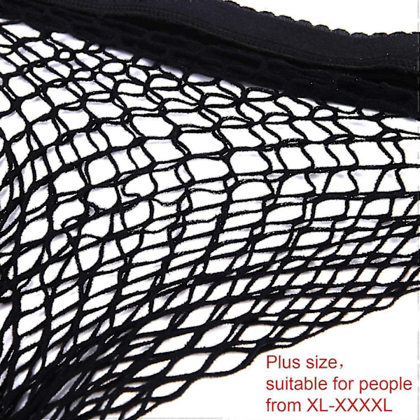 Fishnet-sukkahousut Plus Size Seksikäs Fishnet-sukkahousut Naisille (4 Paria Musta)