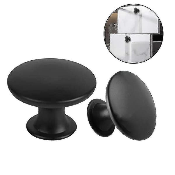 16 stycken skåpsknoppar, 30mm Vintage Dresser Knobs Set black
