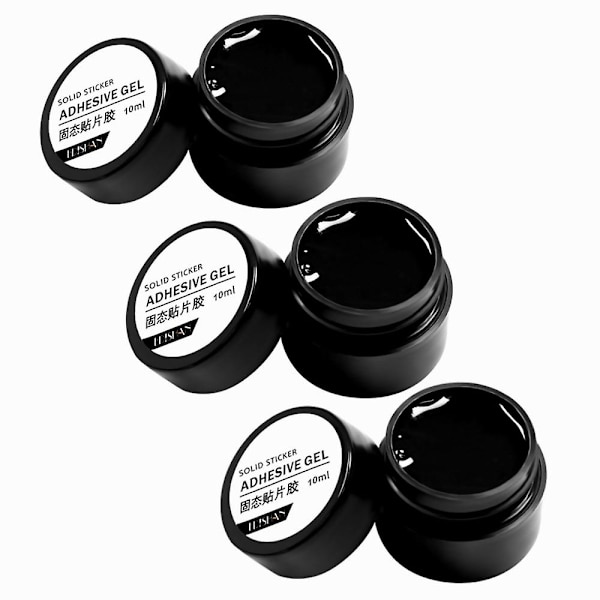 1-3stk Lim Gel Soak Off Uv Solid Neglelim Negleforlengelse Neglelapp Polish Gel 3pcs