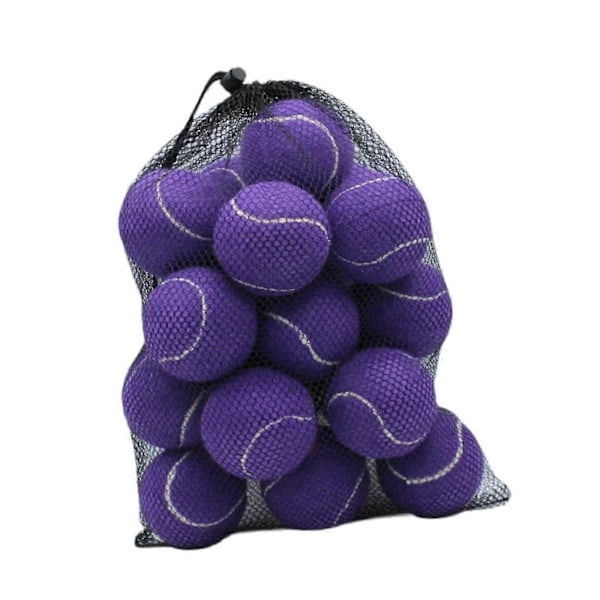 20 stk. Tennisballer Elastiske Baller Øvelse 2,52\" Diameter Slitesterke Treningsballer for Utendørs Sport Tennisentusiaster purple