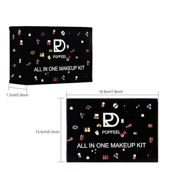 Make Up Adventskalender 2024, Skönhetsadventskalender 2024, Makeup Skönhetsadventskalender 2024, Kosmetisk Makeup Set All-in-1 Makeup Set för Nybörjare b
