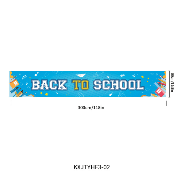 Student tillbaka till skolan säsong dekoration dra banner 50*300cm 2