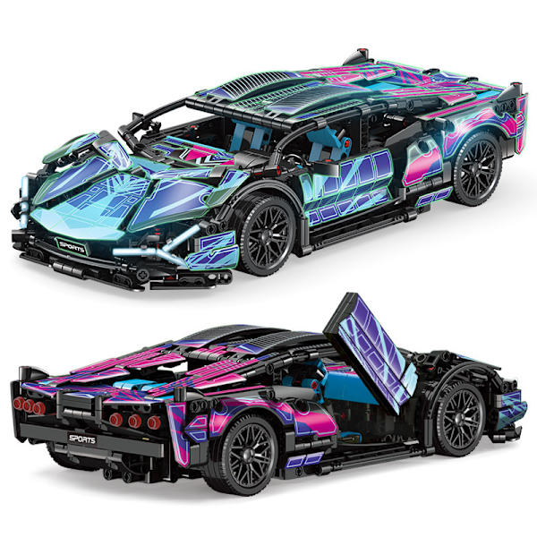 7115 Luminous Cyberpunk 1:14 Rambo Racing Lasten Koulutuskokoonpanon Rakennuspalikat Mallitoiminta