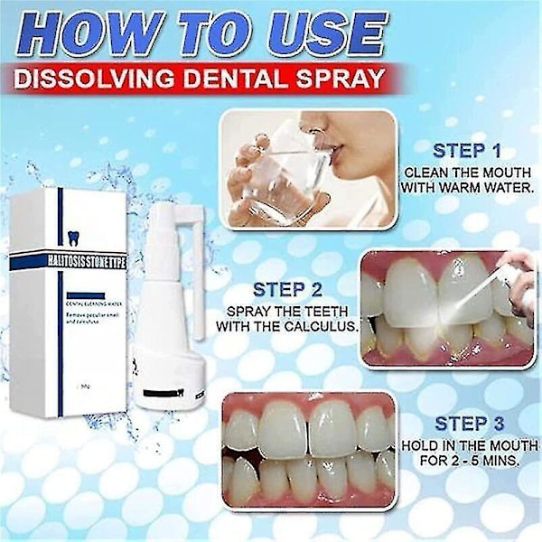 30 ml Calculus Dissolving Dental Spray Oral Tooth Cleaner Tartar Remover