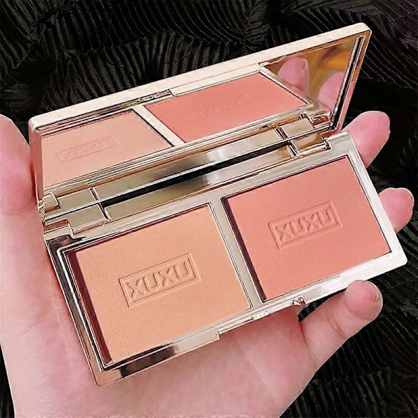 2/4-farvet Fairy Highlighter Blush Plate Mat Naturlig Presset Pulver Ansigt Rouge Blusher Højglans Konturering Næse/Øjenskygge a blusher