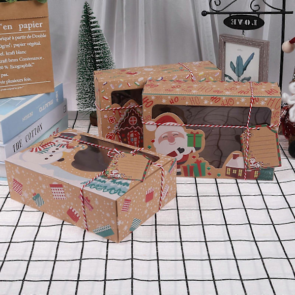 Stor Julgodisask i Kraftpapper med PVC-fönster