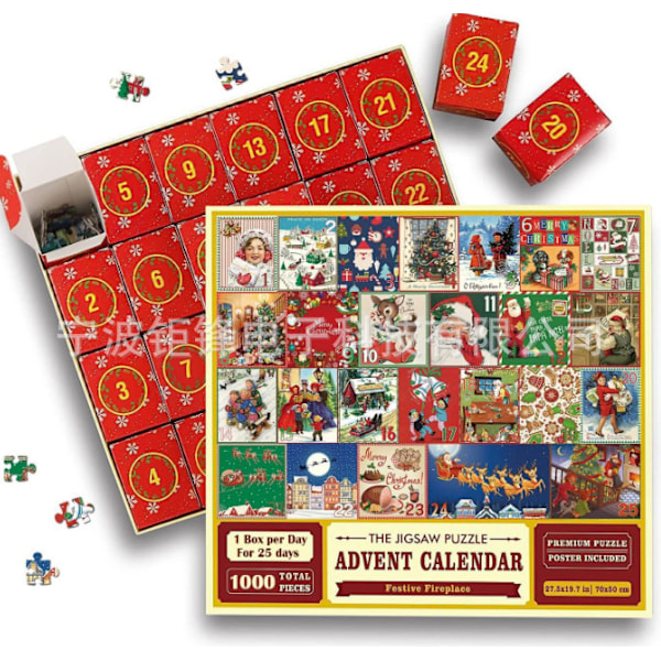 Jouluseimen-palapeli Suosittu Jeesus 24-osainen Sokea Laatikko Joulukalenteri Palapeli christmas advent calendar