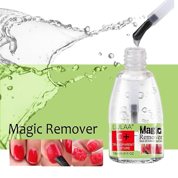 15ml magisk hurtigfjerner neglelakkfjerner UV-gellakkfjerner slett matt primer akrylbase