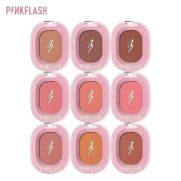 PinkFlash 9 Farve Mat Blush Langvarig Ingen Makeup Naturlig Pink Enkelt Blush Pulver Vandfast Kosmetik Ansigt Makeup TSLM1