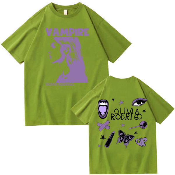 Guts Olivia Rodrigo kortärmad T-shirt för kvinnor Khaki XS