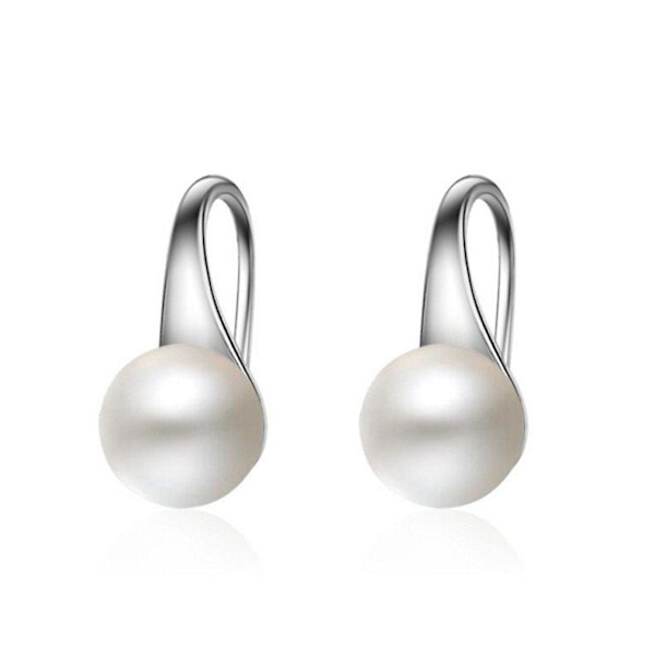 Pearl Earrings Ladies Earrings 925 Sterling Silver Pearl Earrings Clip Earrings, 925 Sterling silver earrings