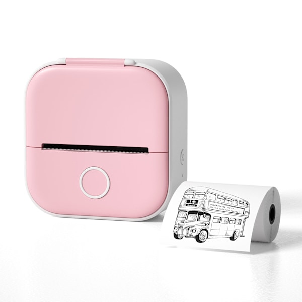 PhomemoT02 termisk miniprynter lille hjem bærbar bluetooth mobiltelefon etiket fejl spørgsmål printer all pink