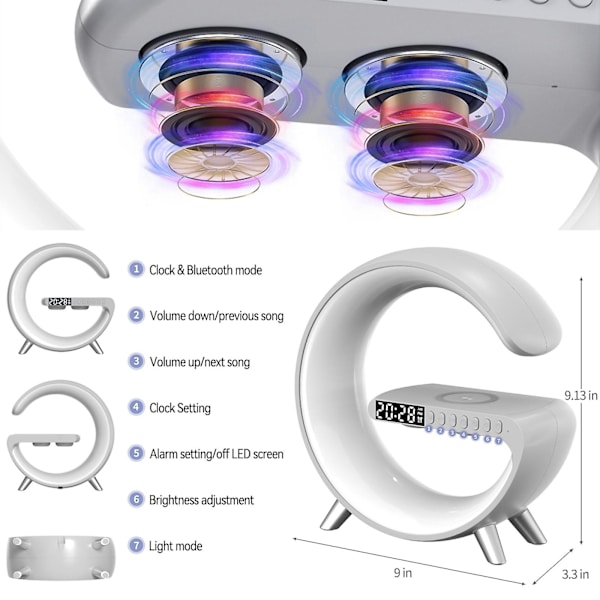 N69-1 Multifunktions Bluetooth Højttaler med App-Support white