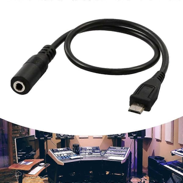 Micros USB 5P Adapterkabel 3,5 mm Hun Audios Kabelledning til Clip Mikrofoner