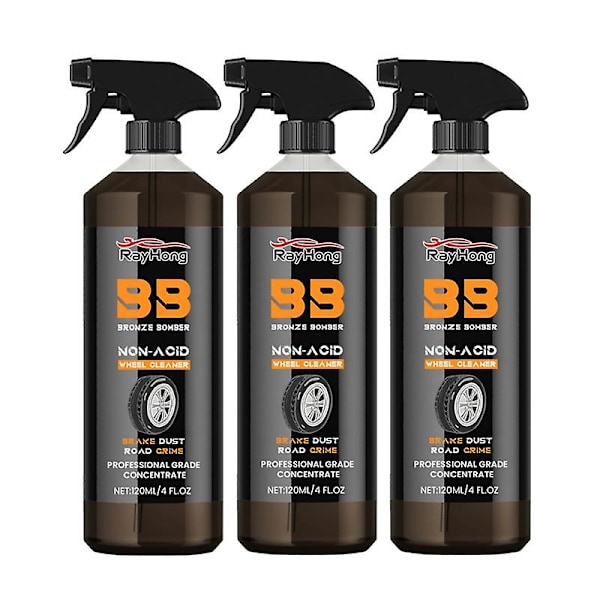 Autonrengashohde Spray Monikäyttöinen Rengaspyörän Kiillotus Mustaus Kunnostusaine 3pcs