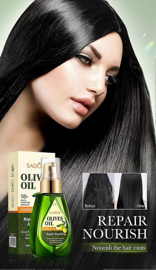 SADOER Olive Miracle Hårolie - 70ml Glansgivende Hårbehandling