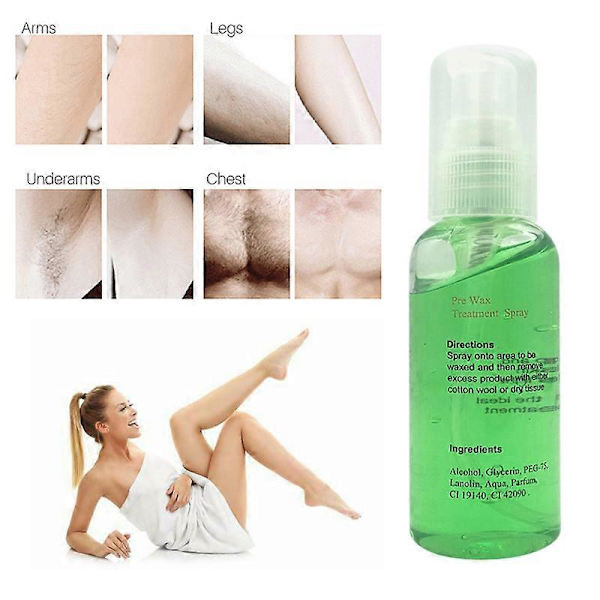 3X 60ml 100% Naturlig Permanent Hårfjernings Spraybehandling Væske Hårfjerning