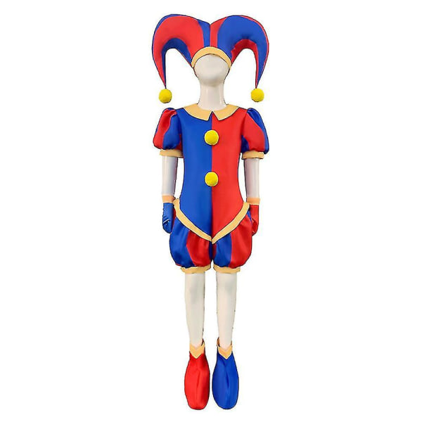 Barn Pomni kostym Jumpsuit Cosplay Födelsedag Carnival Halloween Party Q8 120