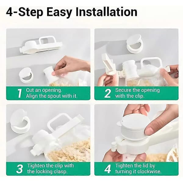 Matposeforseglingspenner med hellut, chipsposeklemmer, sett med chipsposeklemmer 3pcs