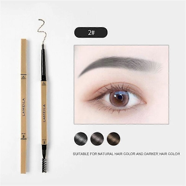 LAMEILA Eyebrow Pencil Naturligt Hållbar Vattentät Ögonbrynspenna Ultratunn Tredimensionell Smudge-fri Ögonbrynspenna Kosmetika 01 black