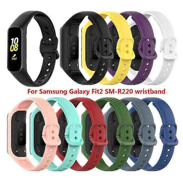 Replacement Silicone Watch Band Wristband For Samsung Galaxy Fit 2 SM-R220