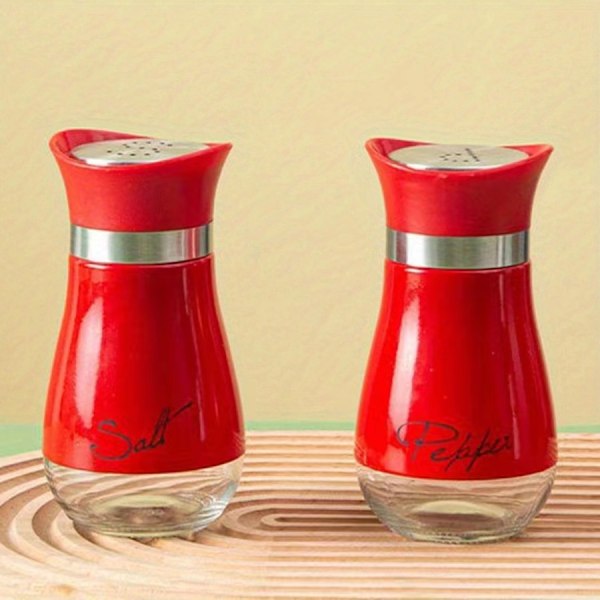 2-pakks med krydderkverner for pulveriserte krydderier som salt og pepper red