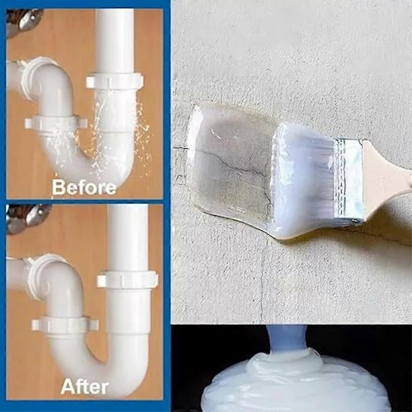 2024 Bad Transparent Vanntett Lim Vanntett Belegg Agent Langvarig Ny 3pcs