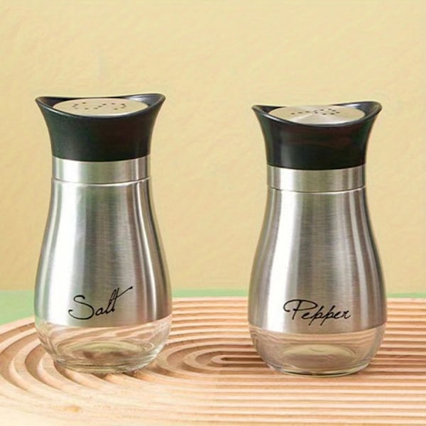 2-pakks med krydderkverner for pulveriserte krydderier som salt og pepper silver