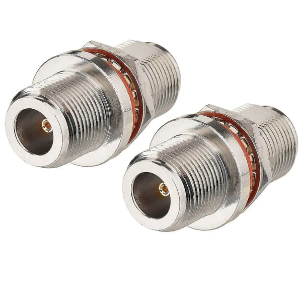 N Hon till N Hon Adapter Bulkhead Montering 50 Ohm Koaxial Koppling (2-pack) För 4g